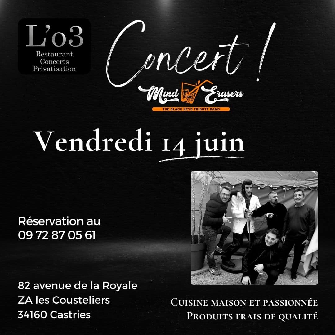 Mind Erasers en concert ! – Vendredi 14 juin