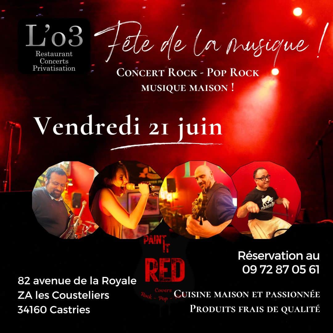 Fête de la musique ! Concert Vendredi 21 juin