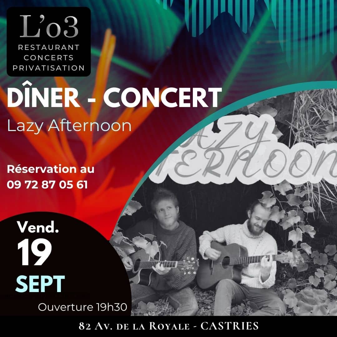 Dîner – Concert avec Lazy Afternoon – 13 septembre