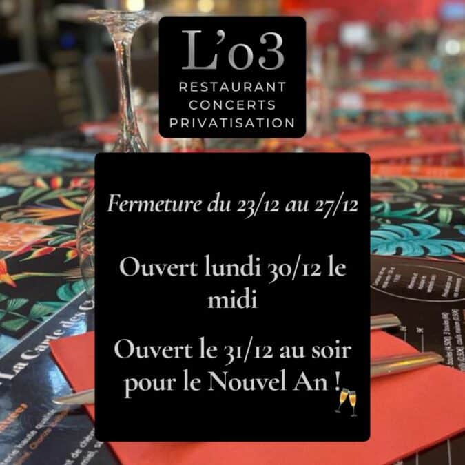 Informations ouvertures pendant les fêtes